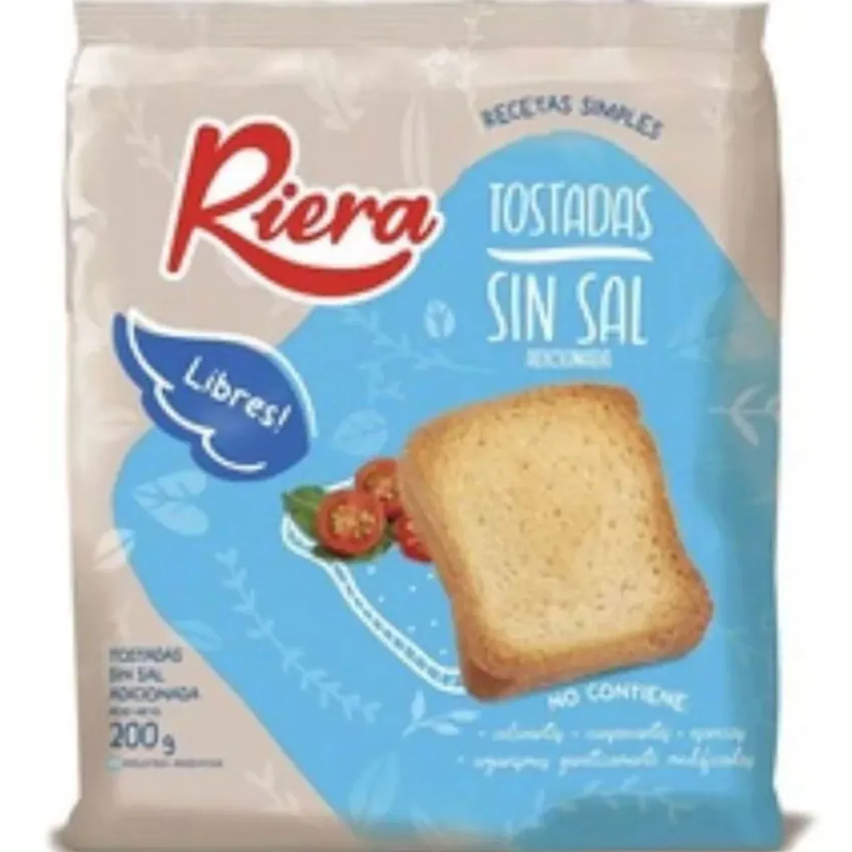 TOSTADA RIERA SIN SAL 200 G