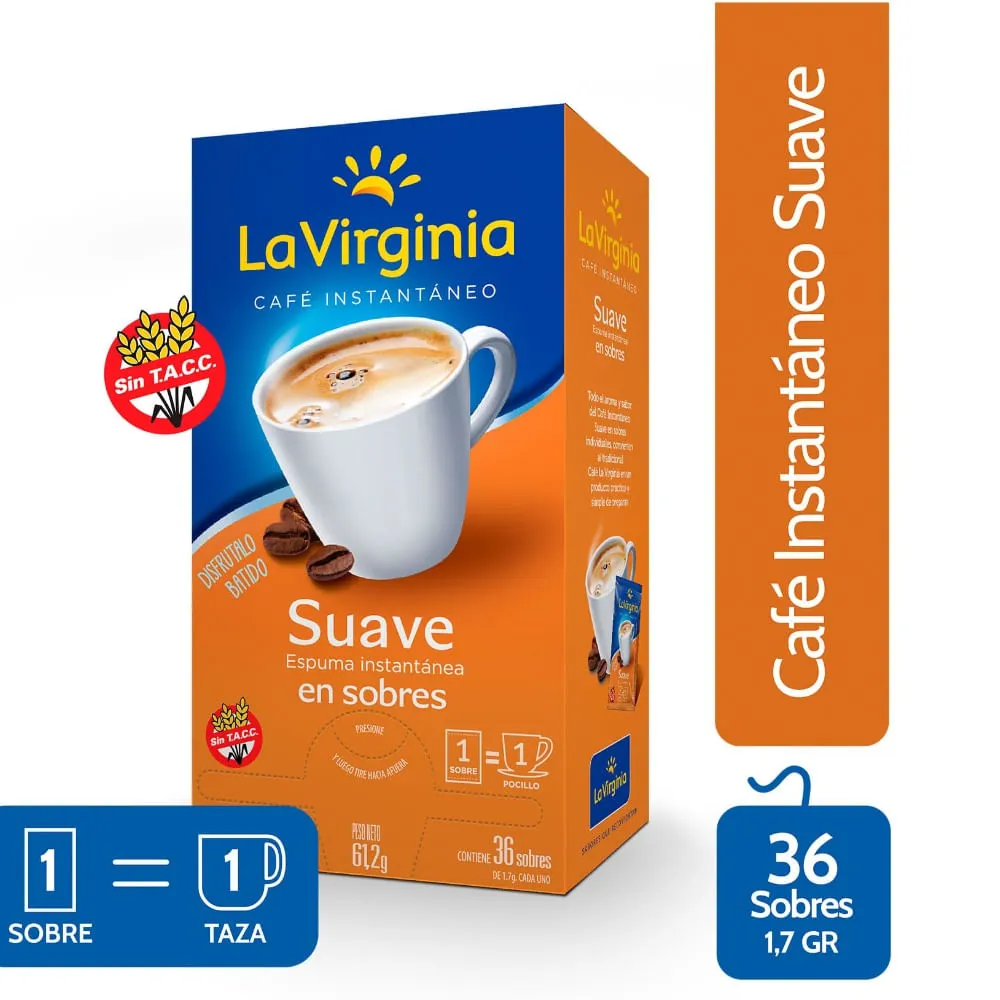 CAFE EN SOBRE SUAVE LAVIRGINIA 36U