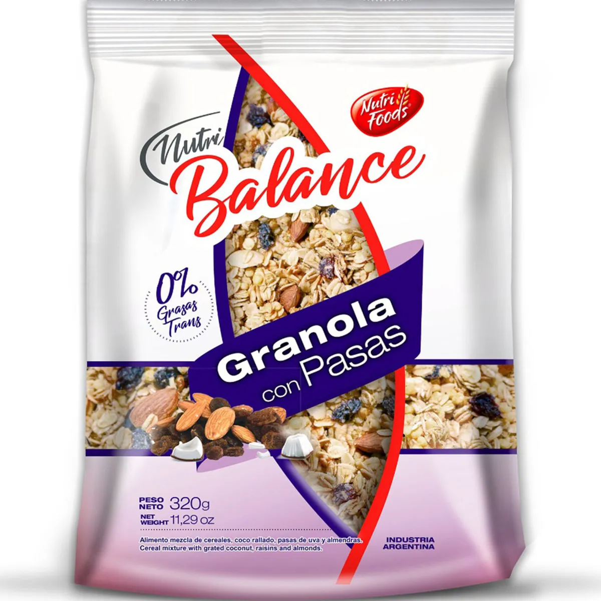 GRANOLA CON PASAS 320G NUTRI BALANCE 