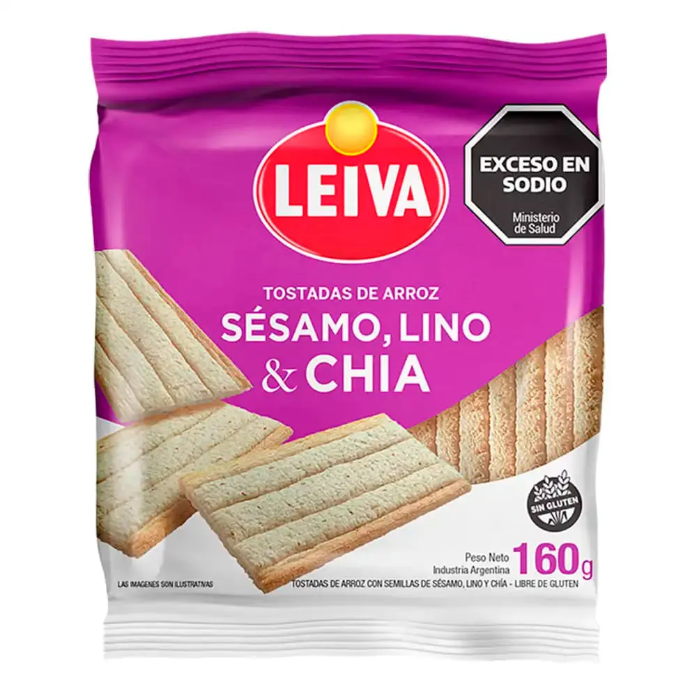 TOSTADAS DE ARROZ SESAMO LINO Y CHIA 