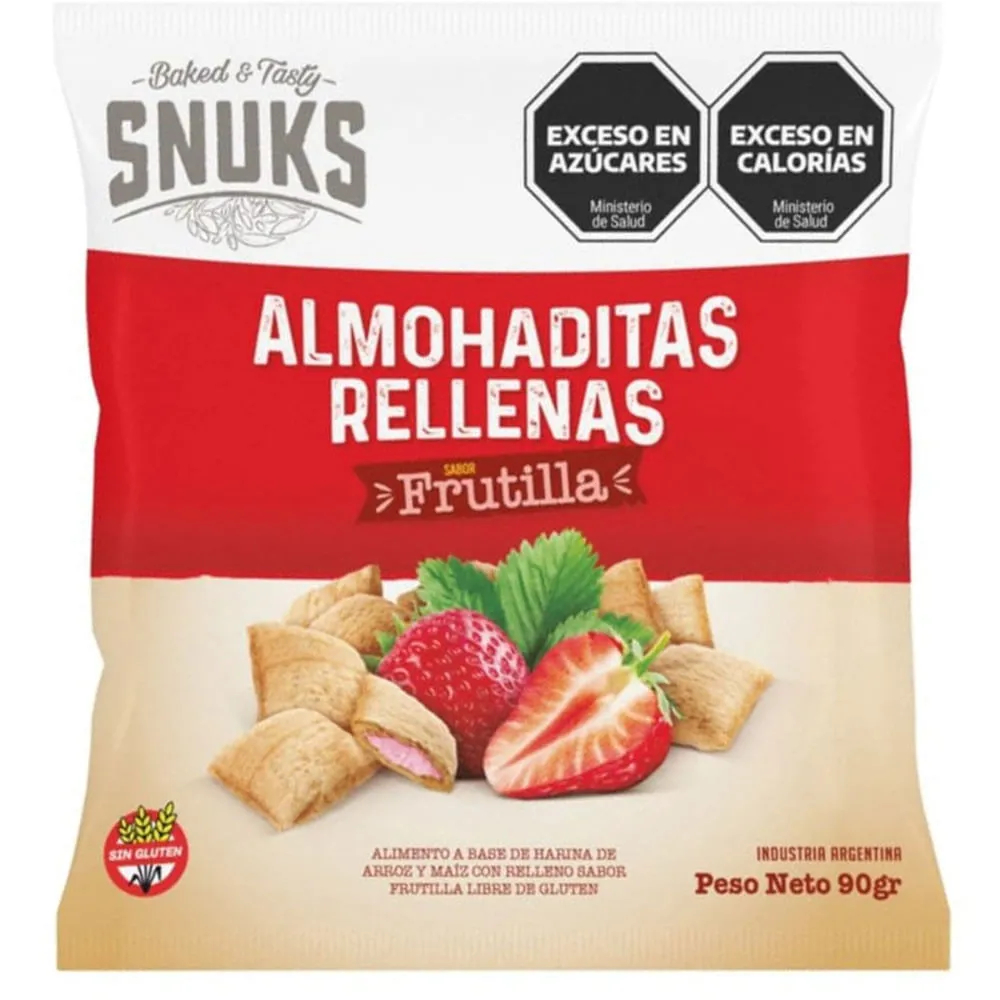 ALMOHADITAS RELLENAS FRUTILLA X 90G