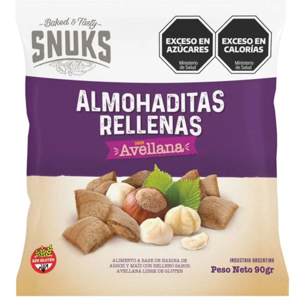 ALMOHADITAS RELLENAS AVELLANA X 90G