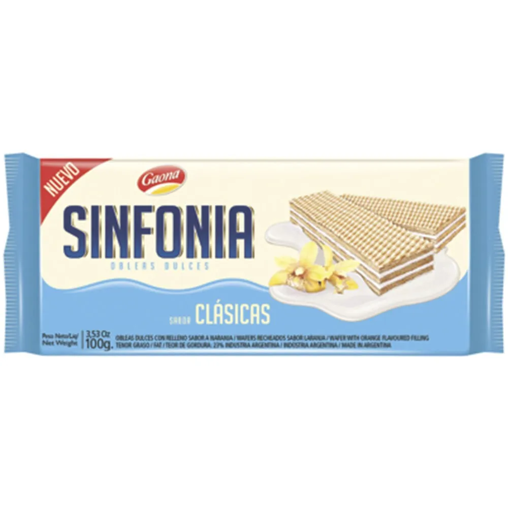 OBLEA SINFONIA DOS CHOC X 100 GRS 