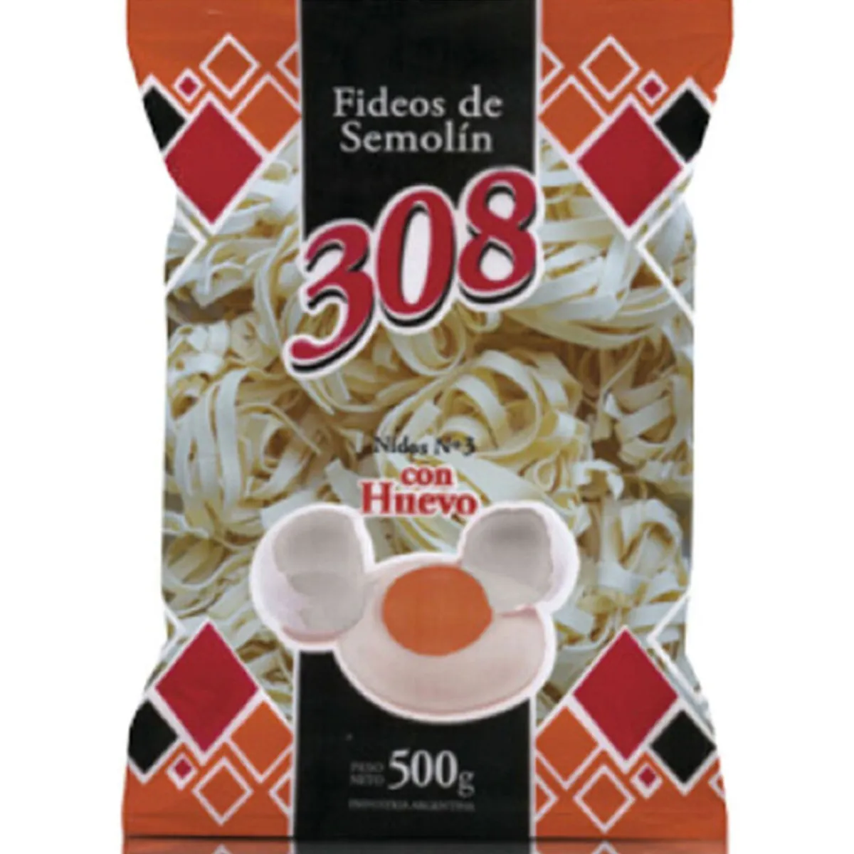 FIDEOS 308 NIDOS Nº3 X 500 GRS 