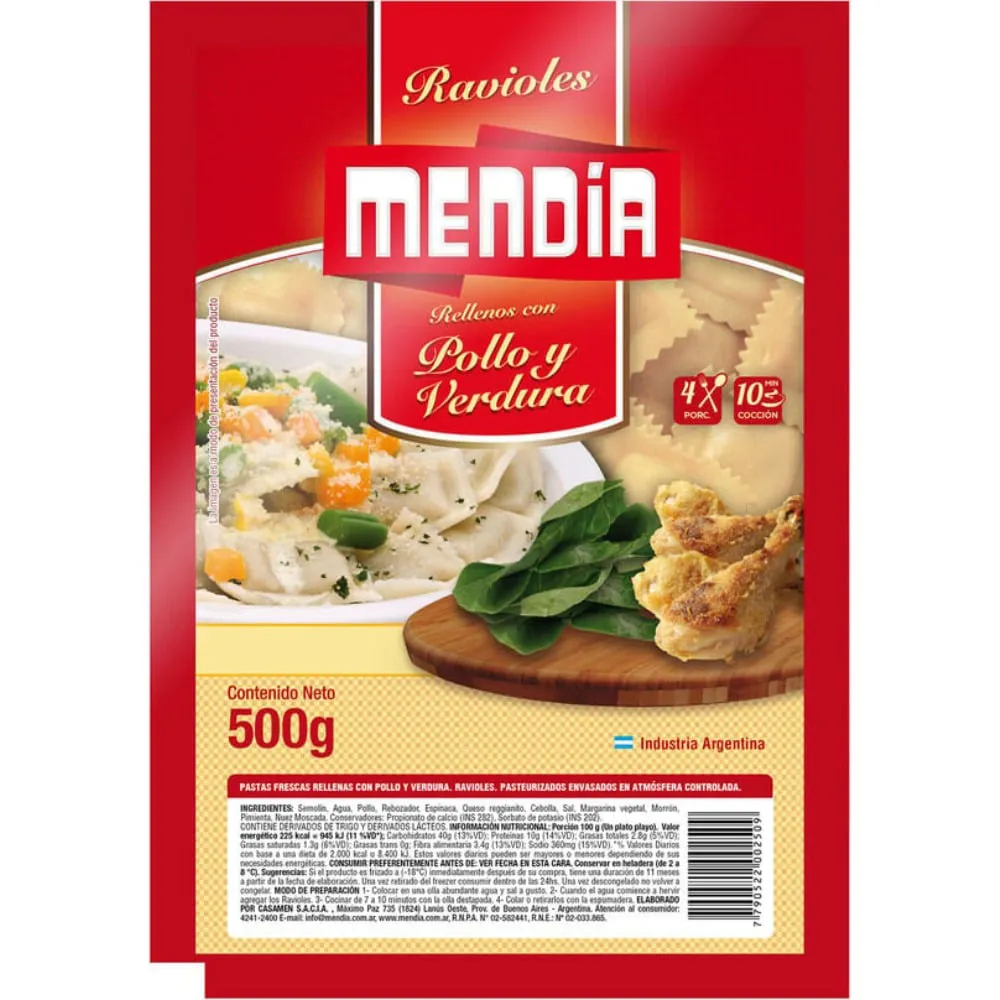 DEVIANO RAVIOLES VERDURA X 900 GRS 