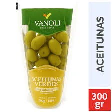 ACEITUNA VERDE DESCAROZADA VANOLI DOY PACK X 300 GS
