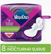 TOALLAS NOSOTRAS NOCTURNA SUAVE X 8 U. 