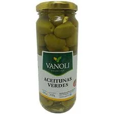 ACEITUNA VERDE DESCAROZADA VANOLI FRASCO X 330 GS