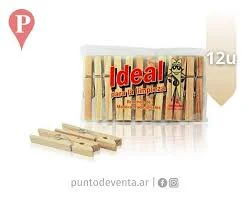 BROCHES DE MADERA IDEAL PARA LA LIMPIEZA 12U.