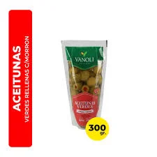 ACEITUNA VERDE RELLENA C/ MORRON DOY PACK X 300 GS