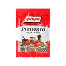 PIMIENTA NEGRA MOLIDA YUSPE 10 X 25 GS