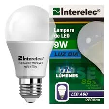 LAMPARA LED INTERELEC 10 U. X 9W