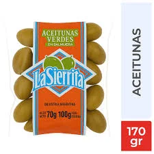 ACEITUNA VERDE LA SIERRITA SACHET X 170 GS