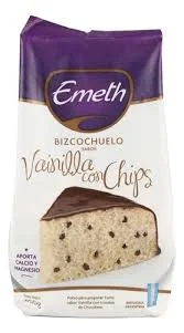 BIZCOCHUELO EMETH VAINILLA C/CHIPS POUCH X 450 GS