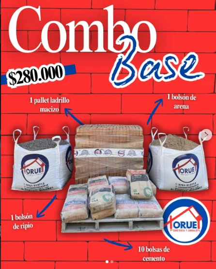 COMBO BASE (500MACIZOS 2DA-10CEM-1B.ARENA-1B.RIPIO)