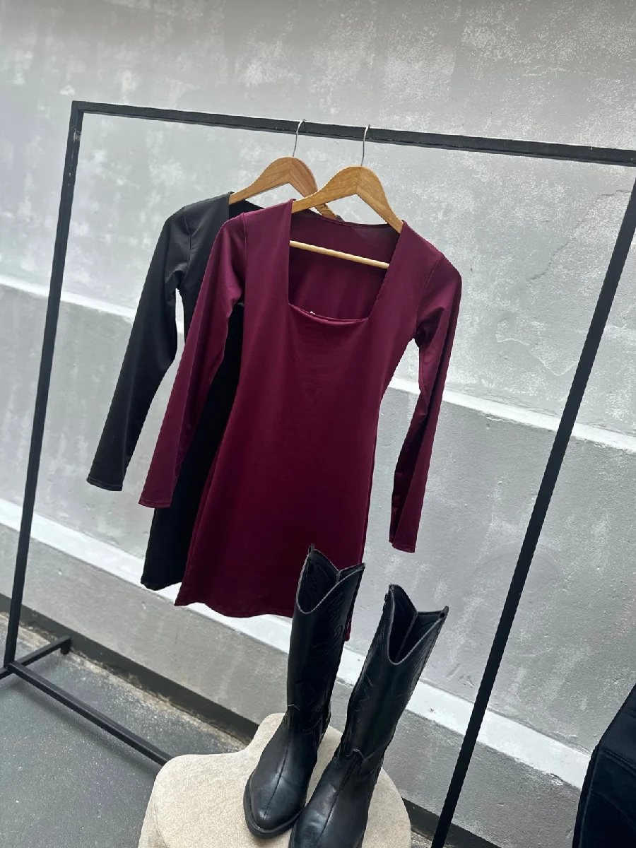 Vestido escote cuadrado