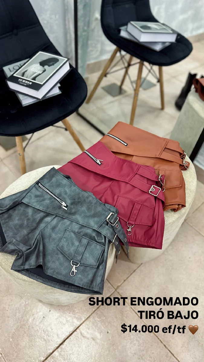 Short engomado tiro bajo