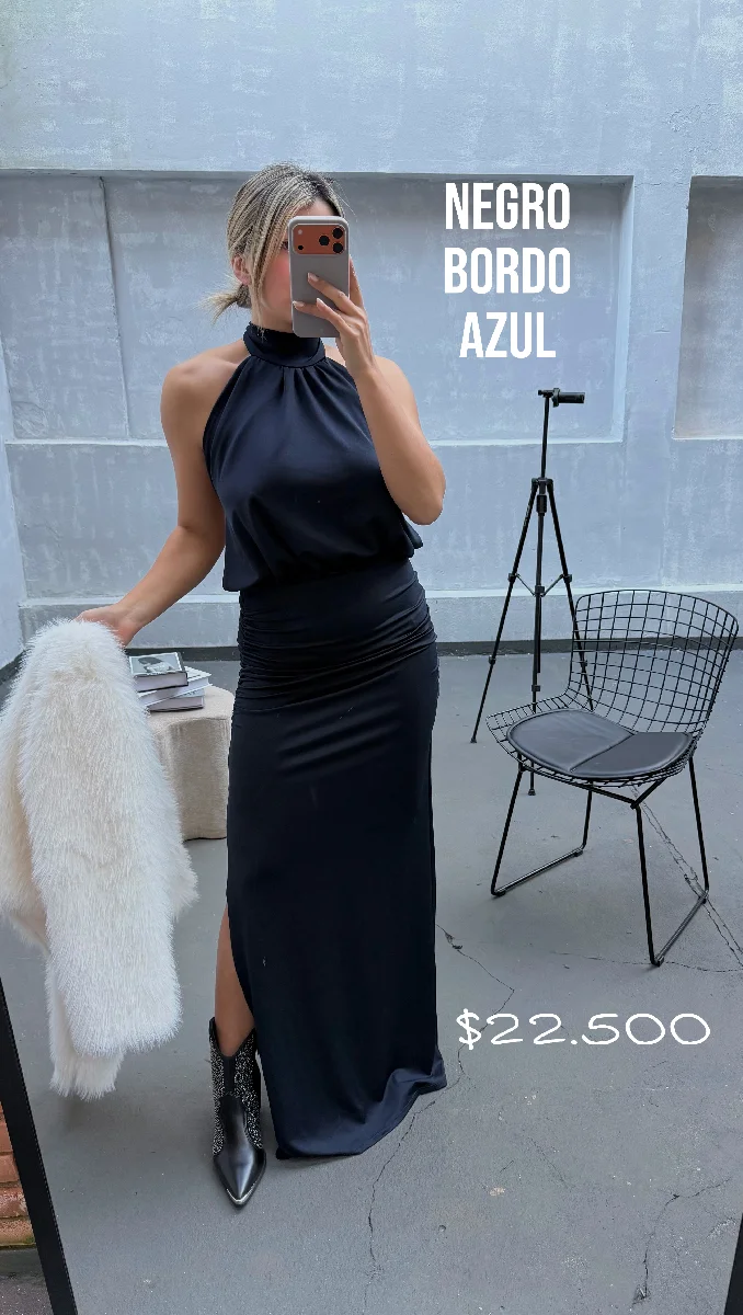 Vestido largo p/atar 