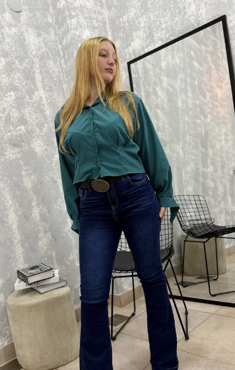 Camisa corta puño 