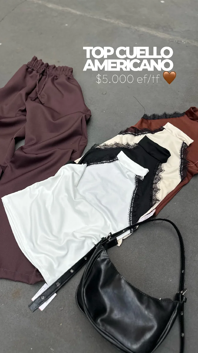 Top cuello americano 