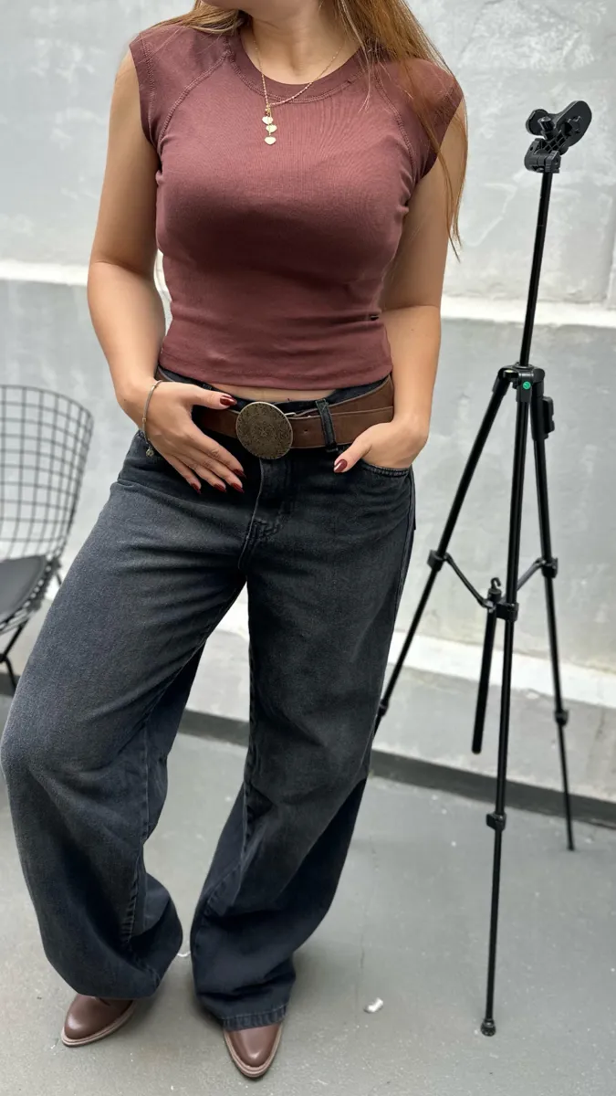 Jeans baggy negro JAZMIN 