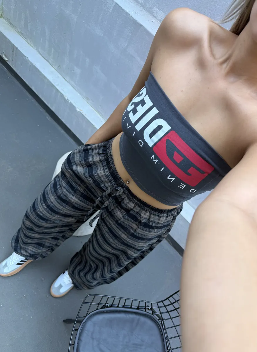 Strapless algodón estampado 