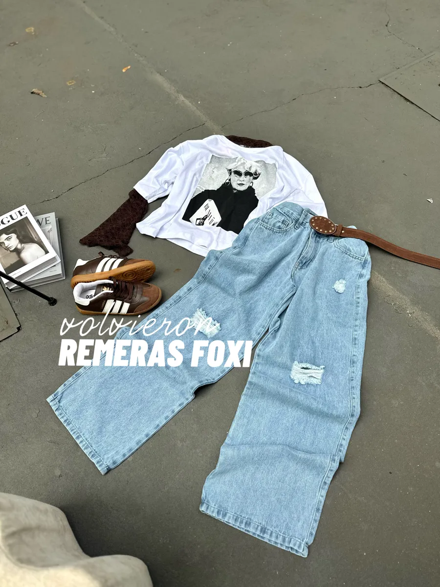Remeras algodón estampadas FOXI 
