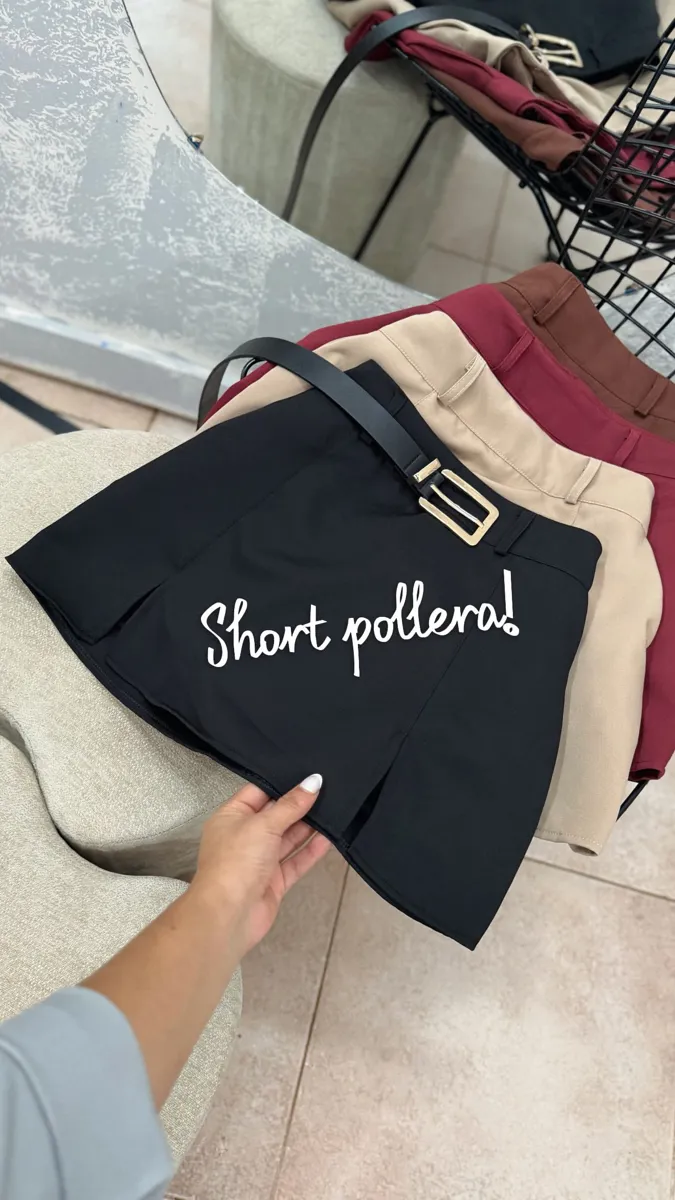 Short pollera sastrero