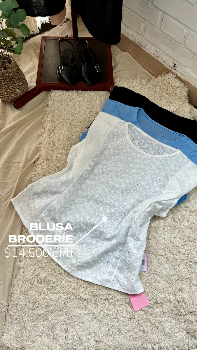 Blusa Broderie (talles amplios)