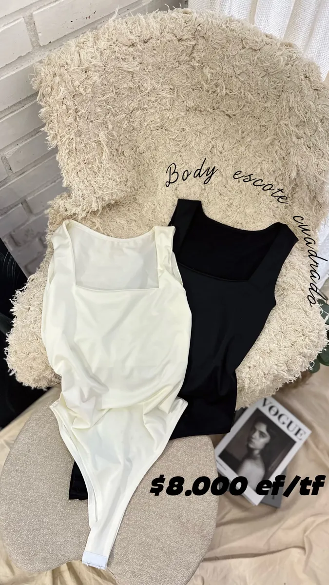Body escote cuadrado lycra