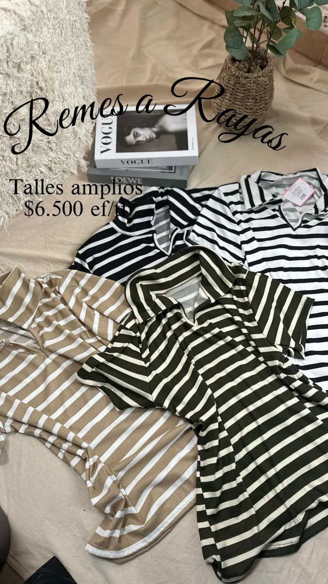 Reme a rayas (talle amplio)