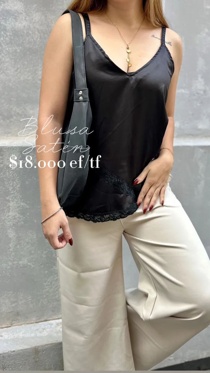 Blusa satén 