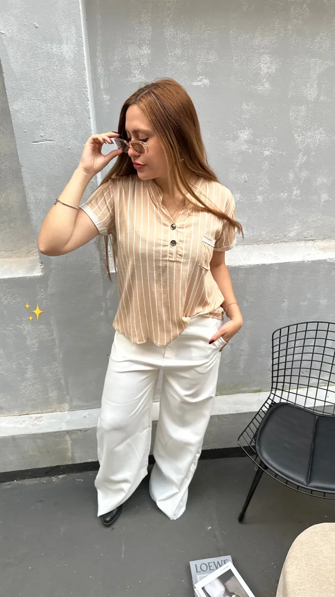 Camisa botones lino 