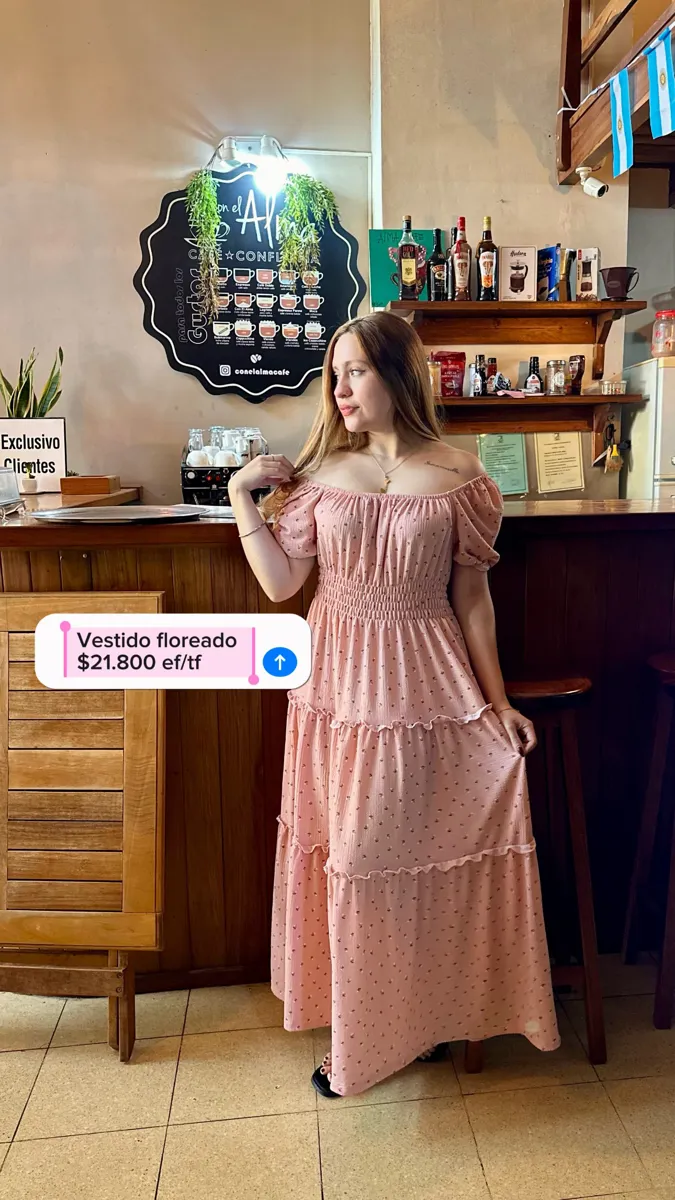 Vestido floreado manguitas 