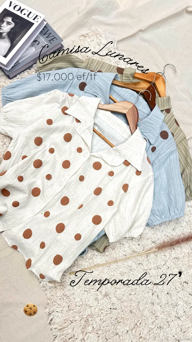 Camisa lunares lino
