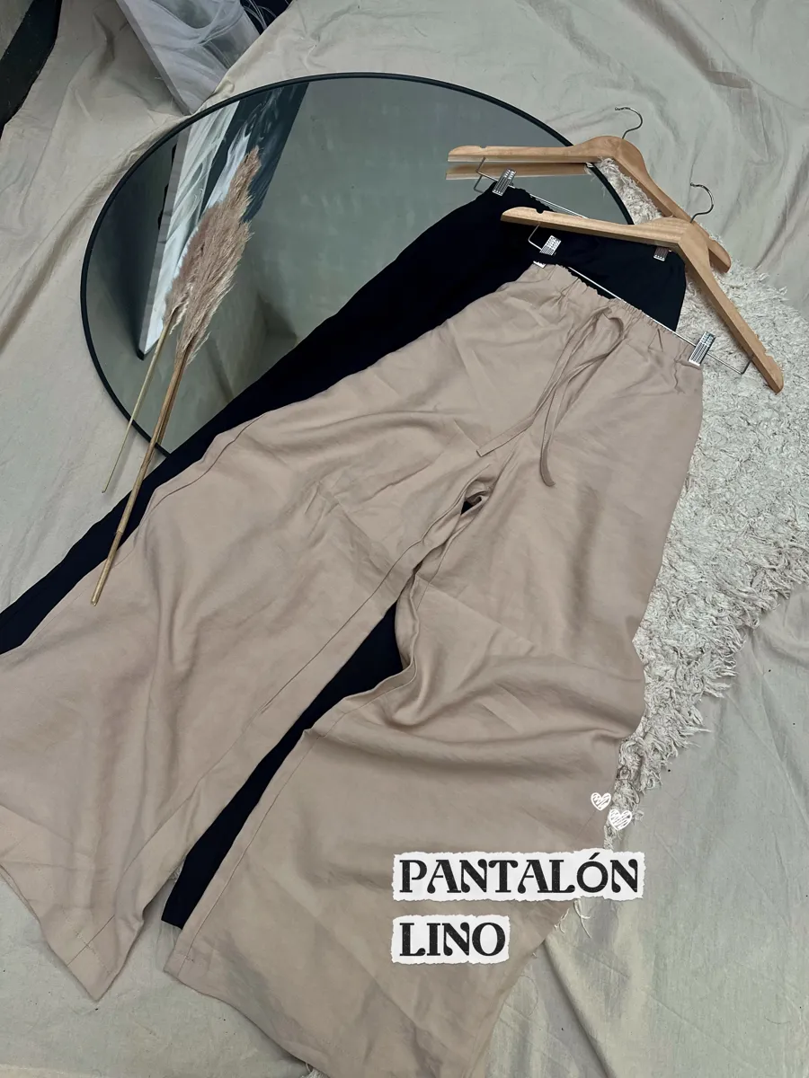 Pantalón frunce lino