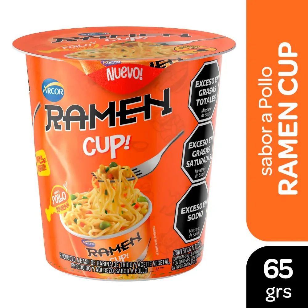 ARCOR RAMEN CUP SB POLLO KIKIRIKI 65G