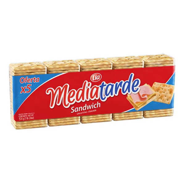 MEDIA TARDE SANDWICH X 5UN, 535GR,