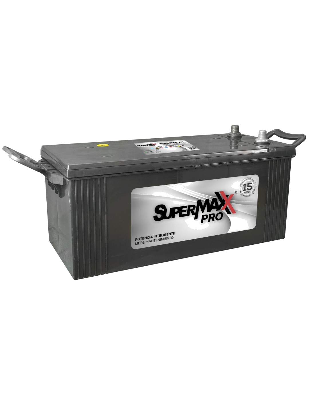BATERIA SUPERMAXX PRO 12X190 DER "TIPO 180 CAMION REFORZADA" / CCA-18º: 1080A / C20: 180AH / RC: 330MIN / 510*215*202*232 /
