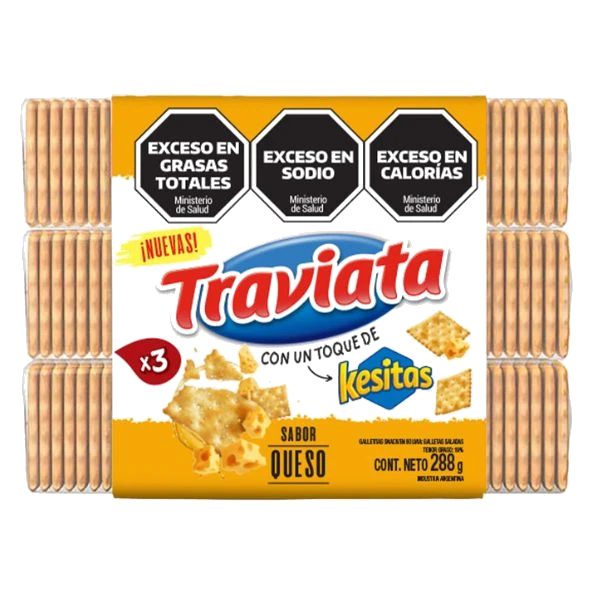 GALLETITAS TRAVIATA CRACKERS  KESITAS X3 SB QUESO