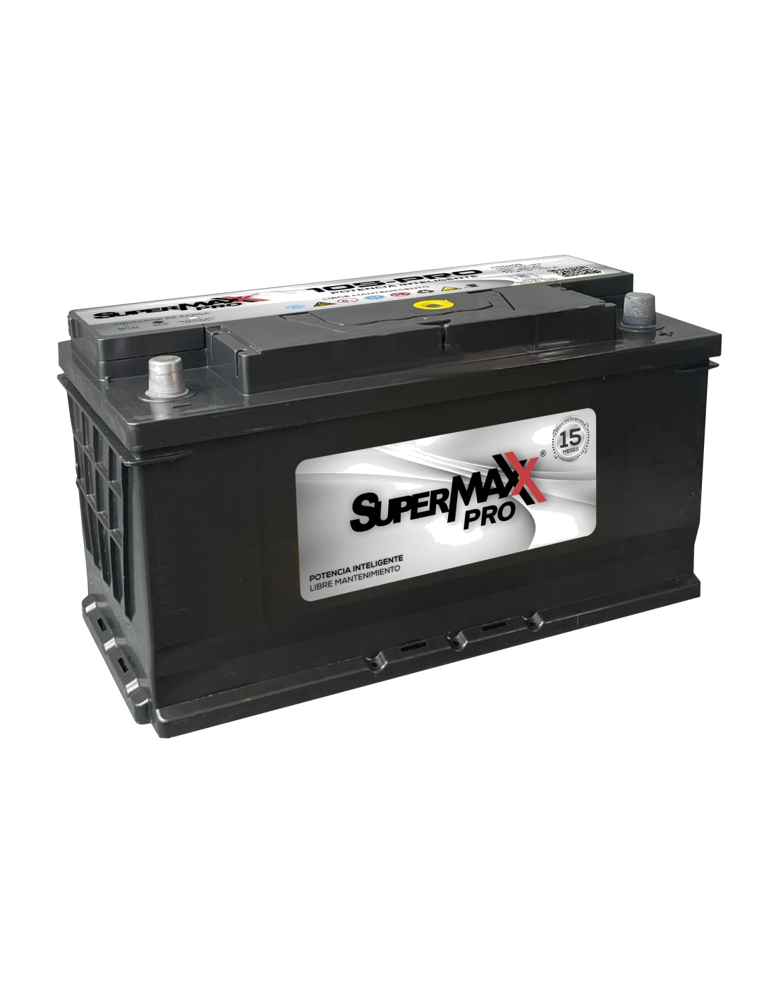 BATERIA SUPERMAXX PRO 12X105 DER "TIPO SPRINTER" / CCA-18º: 760A / C20: 100AH / RC: 165MIN / 353*175*190*190 / 17P / 23,2KG
